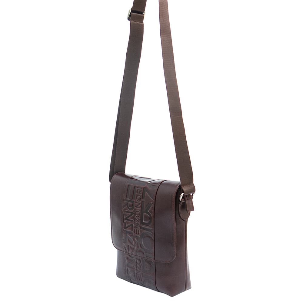 Луксозна мъжка чанта ENZO NORI модел ORSO от испанска естествена кожа цвят кафяв