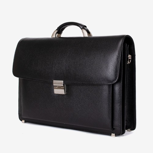 Мъжка бизнес чанта ЕNZO NORI модел FABIO естествена кожа черен