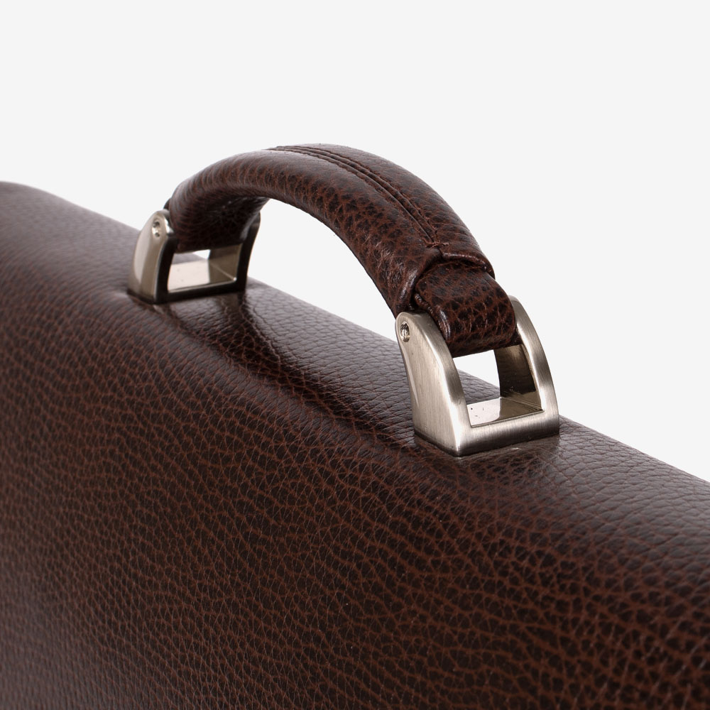 Мъжка бизнес чанта ЕNZO NORI модел PRIME естествена кожа кафяв