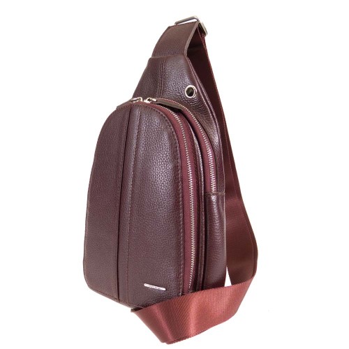 Мъжка чанта през рамо ENZO NORI модел ESATTO естествена кожа бордо