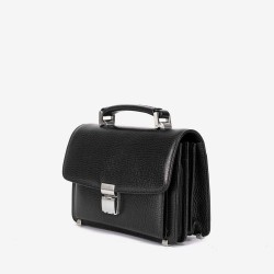 Mъжка бизнес чанта ЕNZO NORI модел PRIME-S естествена кожа черен 