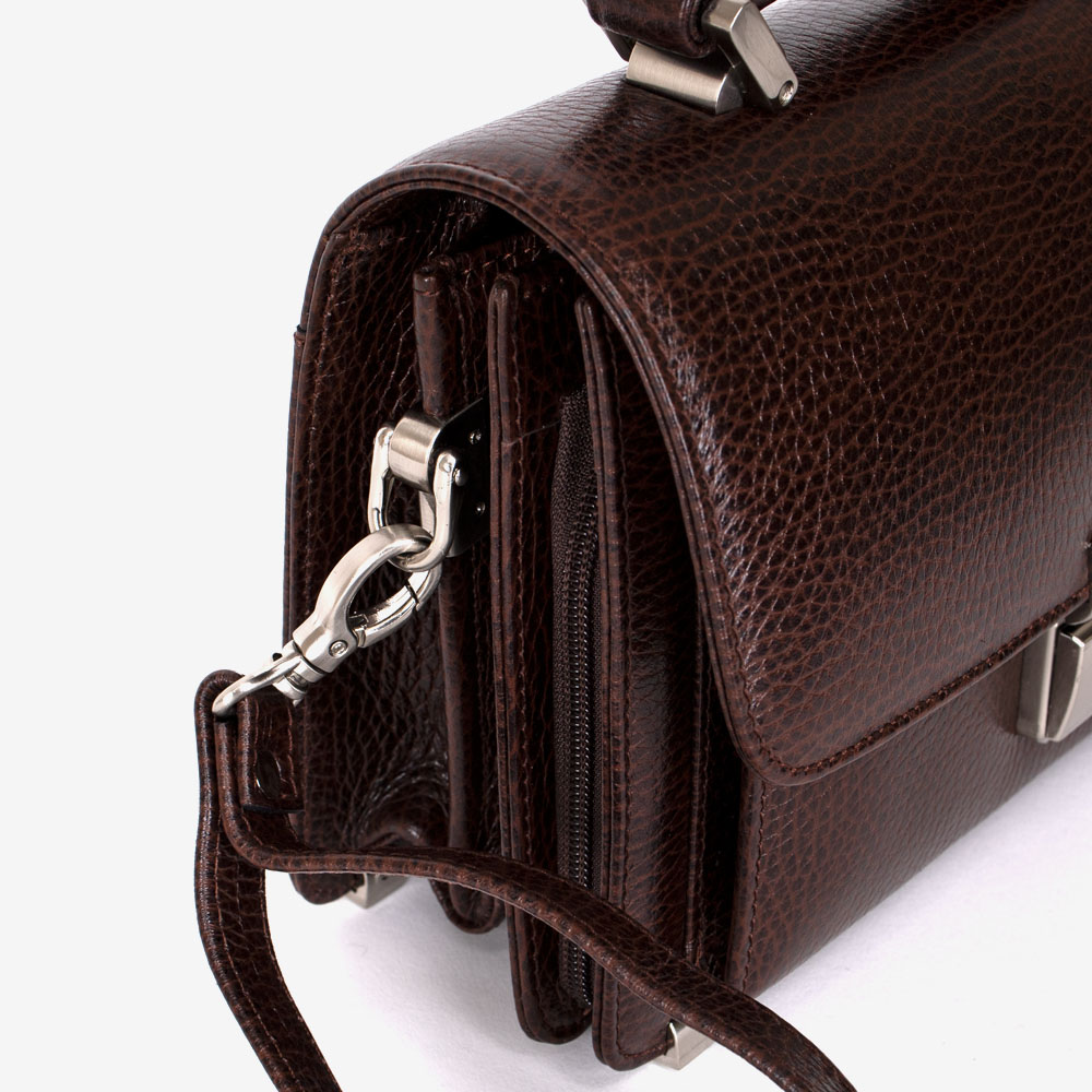 Mъжка бизнес чанта ЕNZO NORI модел PRIME-S естествена кожа кафяв