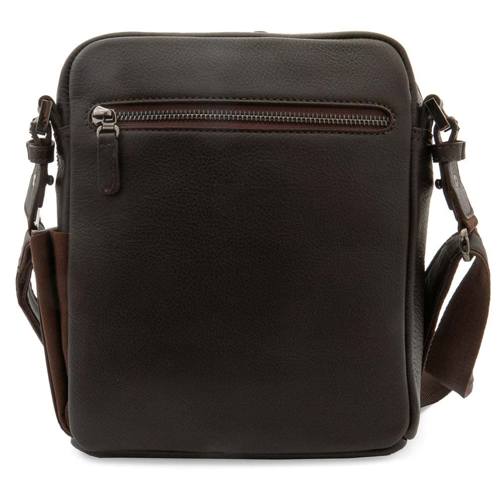 Елегантна мъжка чанта от естествена кожа ENZO NORI модел LANDO цвят кафяв
