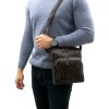 Елегантна мъжка чанта от естествена кожа ENZO NORI модел LANDO цвят кафяв