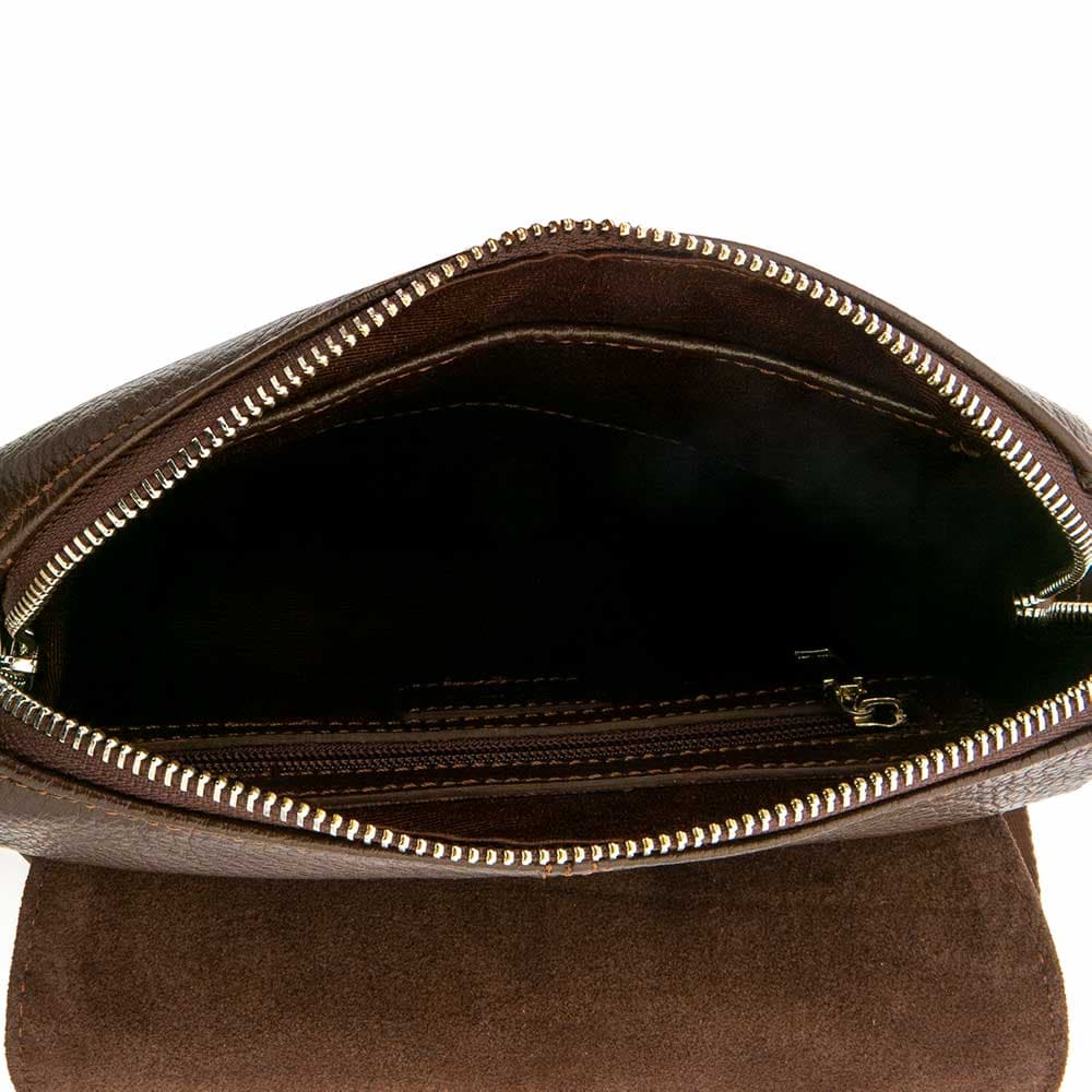 Мъжка чанта през рамо ENZO NORI модел GARY-S естествена кожа кафяв