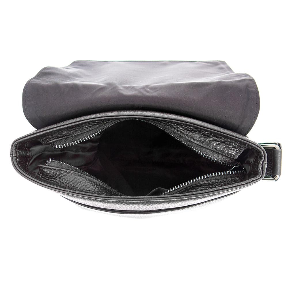 Мъжка чанта през рамо ENZO NORI модел SANTO естествена кожа черен