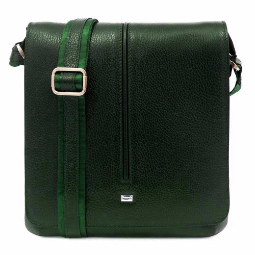 Мъжка чанта ENZO NORI модел ISAIA естествена кожа зелен