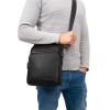 Mъжка чанта през рамо ENZO NORI модел DURAND естествена кожа черен