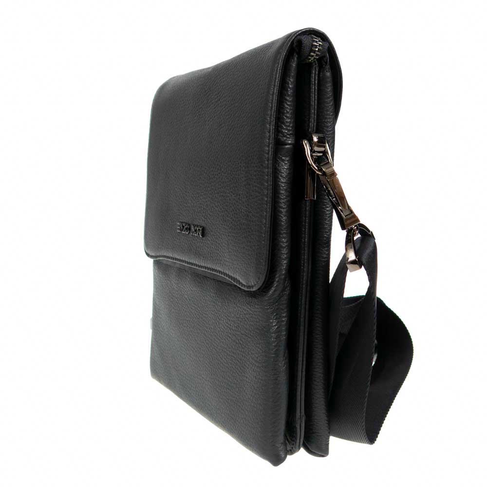 Мъжка чанта през рамо ENZO NORI модел TERAMO естествена кожа черен