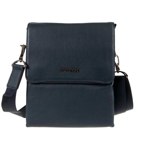 Мъжка чанта през рамо ENZO NORI модел TERAMO естествена кожа син