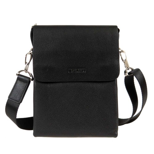 Мъжка чанта през рамо ENZO NORI модел TRENTO естествена кожа черен