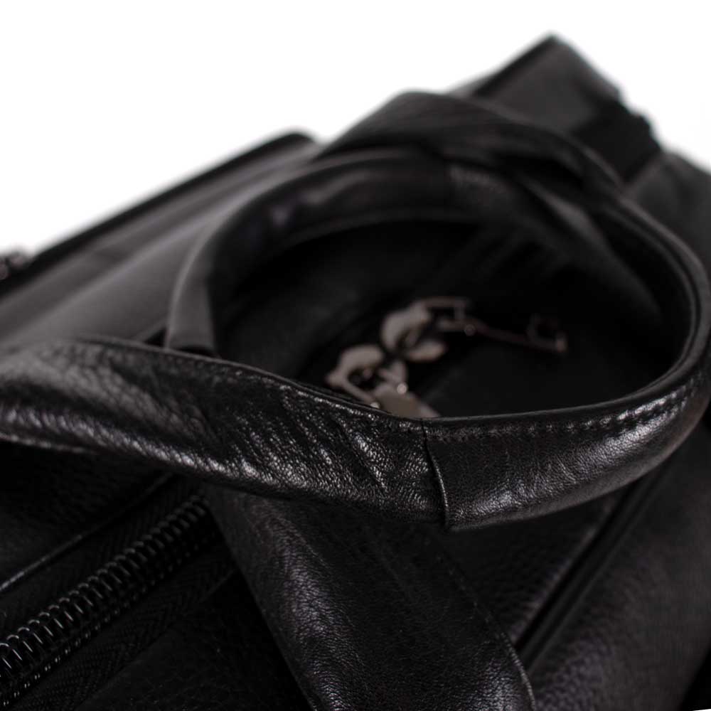 Мъжка пътна чанта ЕNZO NORI от естествена кожа черен