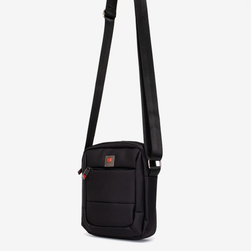 Мъжка чанта през рамо ENZO NORI модел SANTOS текстил черен