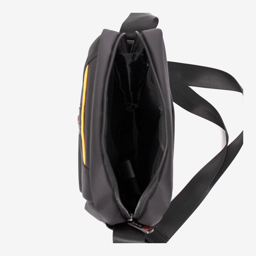 Мъжка чанта през рамо ENZO NORI модел KIANO текстил черен