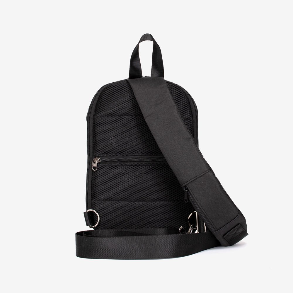 Мъжка чанта през рамо ENZO NORI модел TARANTO текстил черен