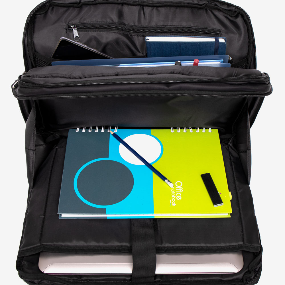 Чанта за лаптоп ENZO NORI модел VERDI текстил черен
