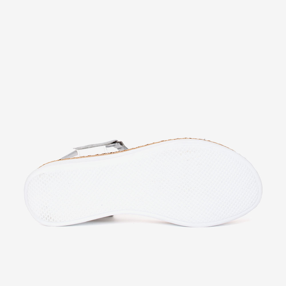 Дамски сандали модел ELAISA естествена кожа бял