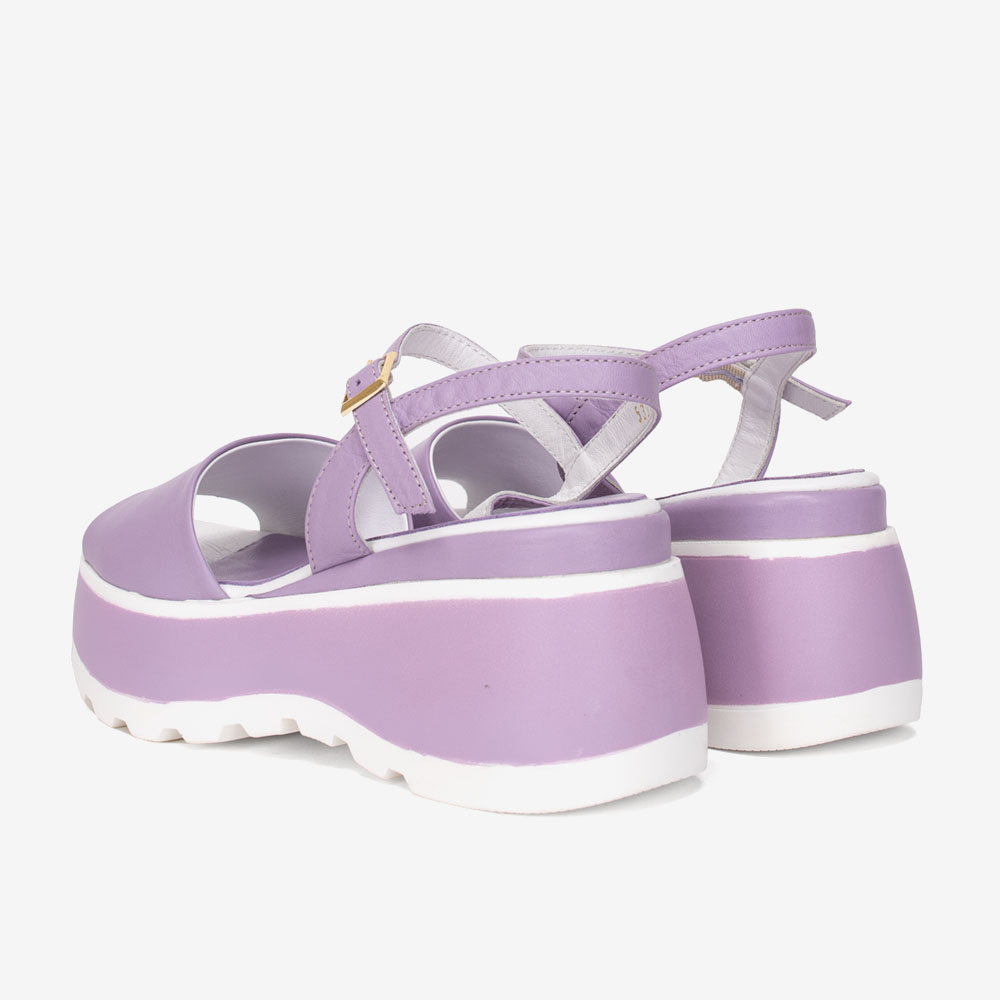 Дамски сандали модел CHERRY естествена кожа лилав