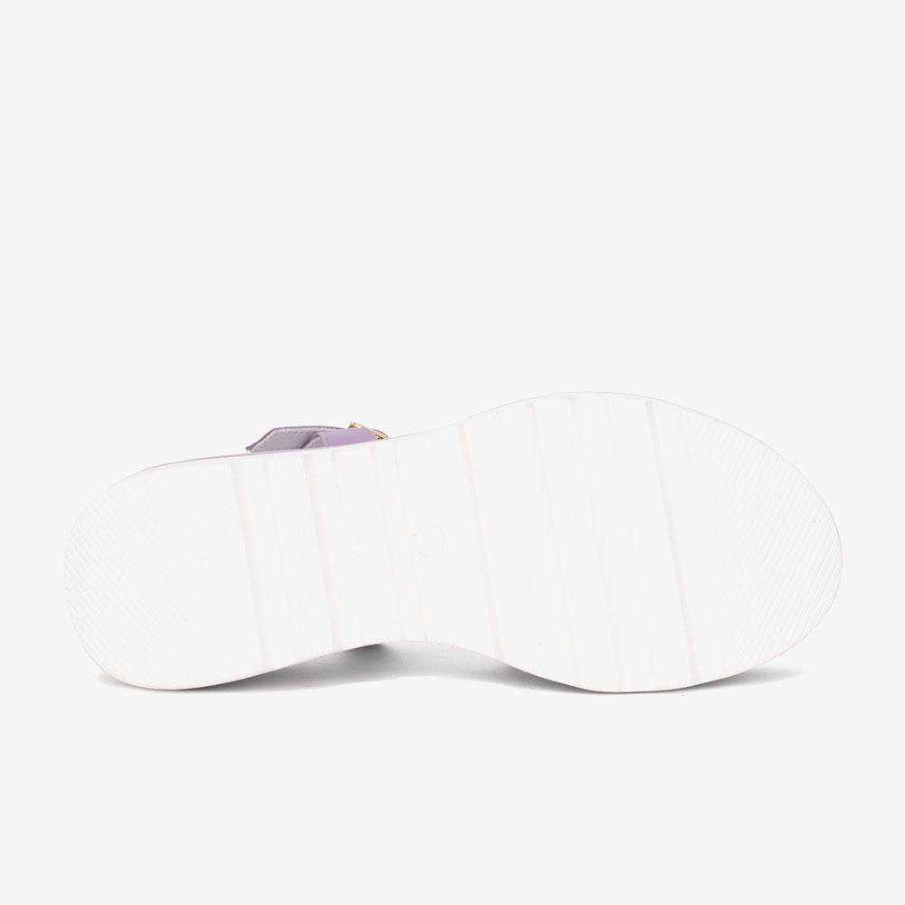 Дамски сандали модел CHERRY естествена кожа лилав