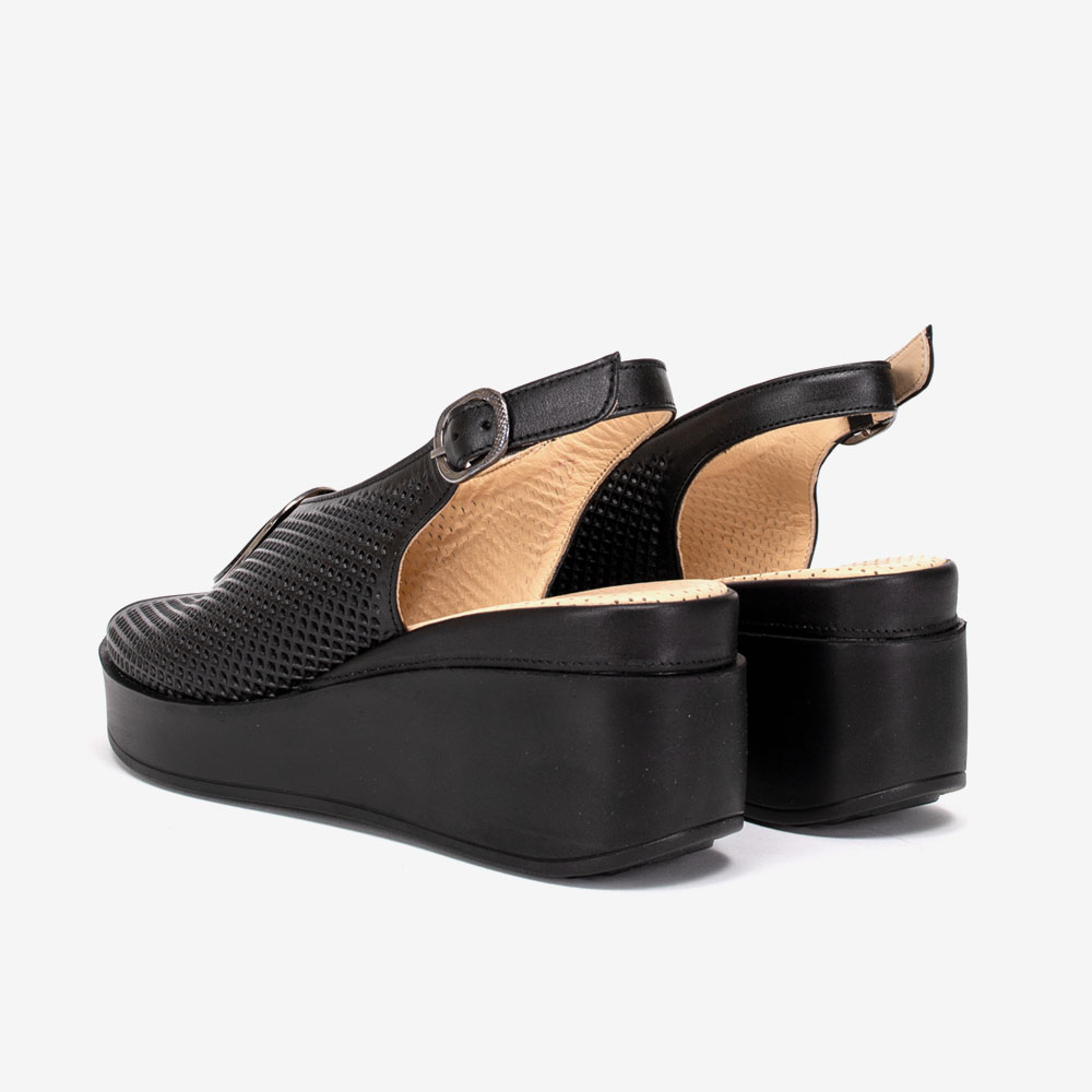Дамски сандали модел KYLIE естествена кожа черен