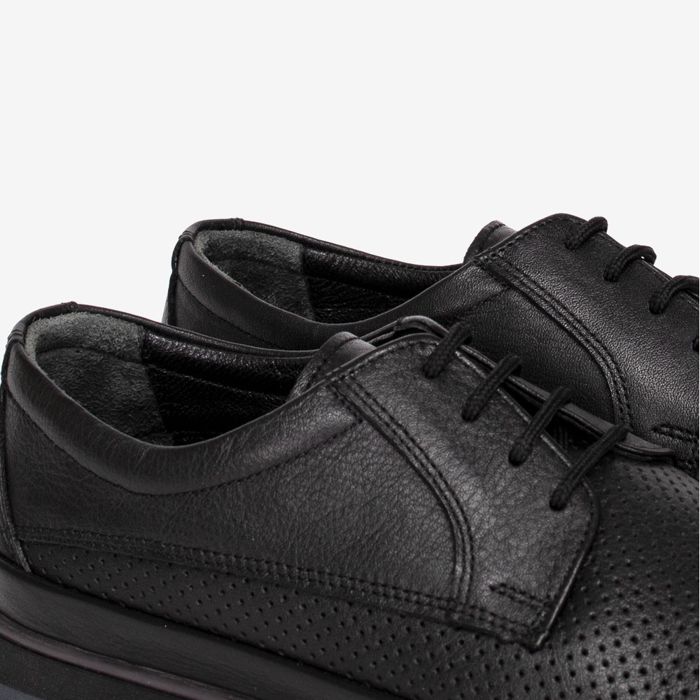 Мъжки обувки модел MARIO естествена кожа черен
