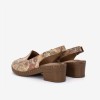 Дамски сандали на ток модел HAILEY естествена кожа кафяв