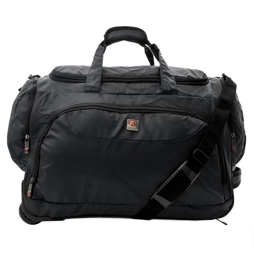 Пътна чанта с колелца ENZO NORI модел HEFTY текстил черен