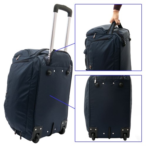 Пътна чанта с колелца ENZO NORI модел HEFTY текстил син
