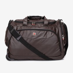 Пътна чанта с колелца ENZO NORI модел HEFT текстил кафяв