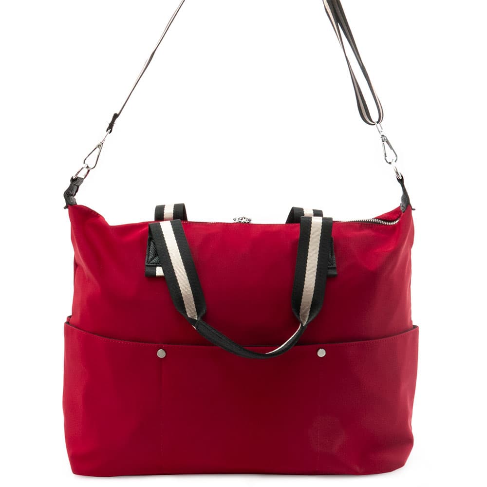 Пътна чанта в червен цвят ENZO NORI модел NINE сак с дълга подвижна дръжка
