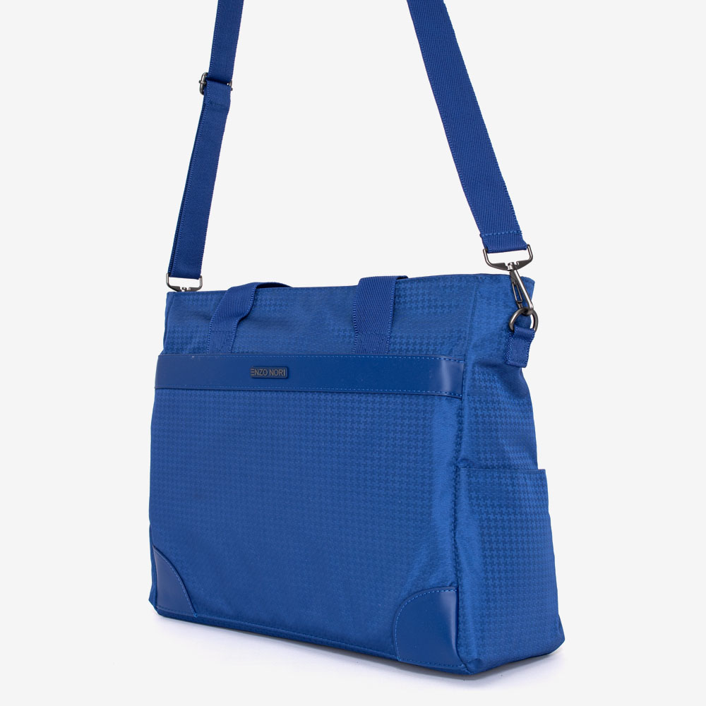 Пътна чанта ENZO NORI модел MALIBU естествена кожа син