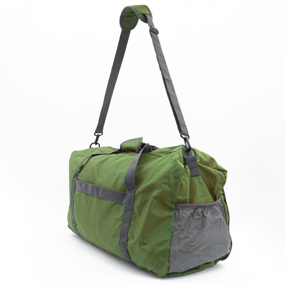 Сгъваем сак за пътуване ENZO NORI модел SWIFT дълга подвижна дръжка цвят зелен