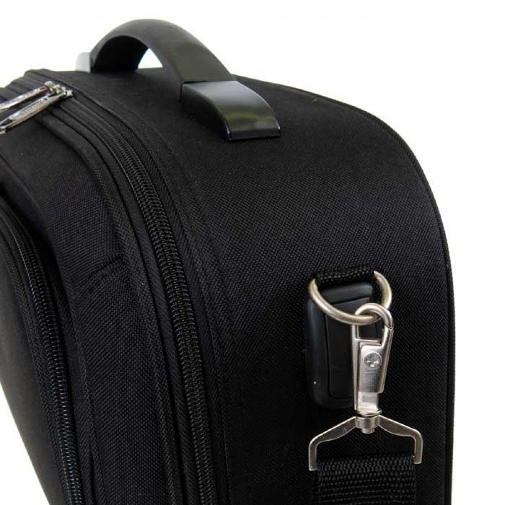 Малка пътна чанта за ръчен багаж от висококачествен текстил VENUS-S цвят черен
