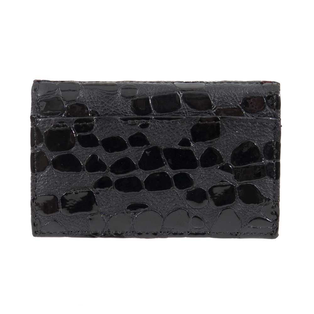 Калъф за документи от естествена кожа ENZO NORI модел AMENO цвят черен блестящ лазер