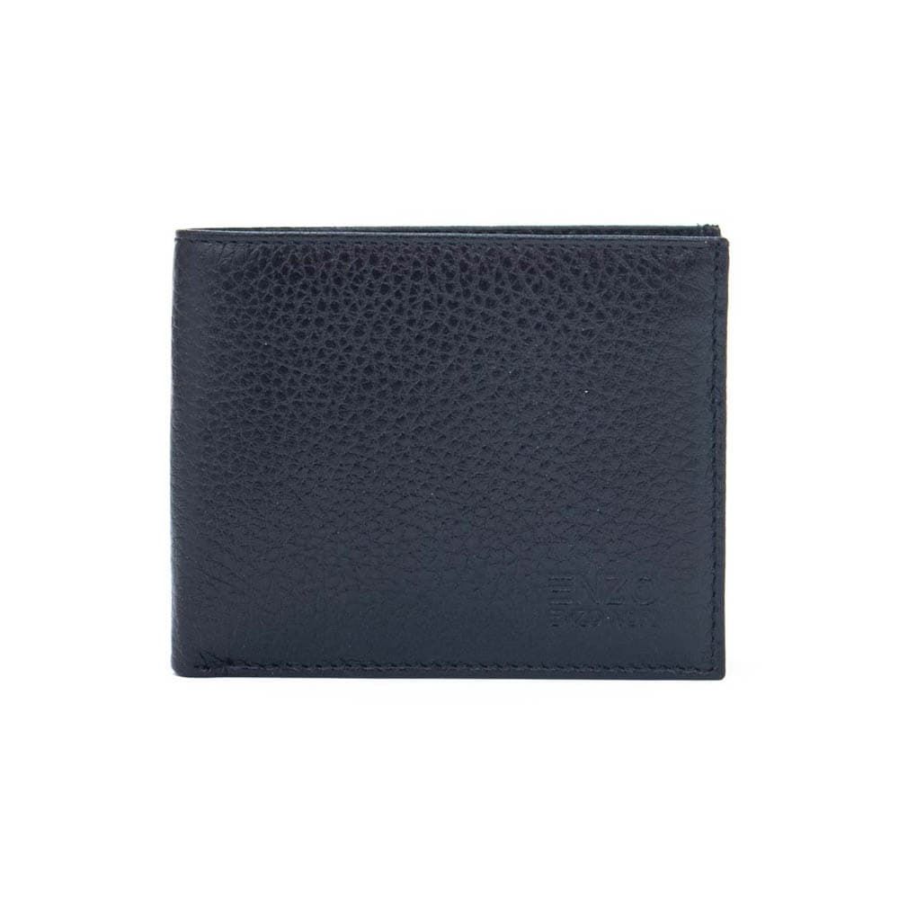 Елегантен малък мъжки портфейл от естествена грапава кожа ENZO NORI модел OLIVER цвят тъмно син