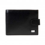 Мъжки портфейл ENZO NORI модел HUGO естествена кожа черен-бордо