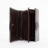 Дамско портмоне ENZO NORI модел CARMEN естествена кожа кафяв-бежов змийски принт