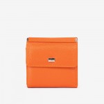 Малко дамско портмоне ENZO NORI модел MINI естествена кожа оранжев