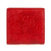 Малко дамско портмоне ENZO NORI модел MINI естествена кожа червени рози
