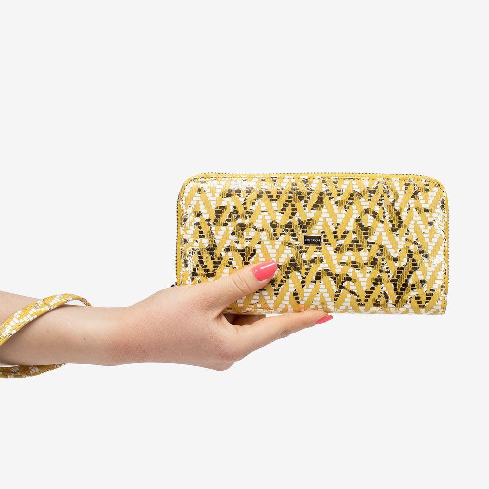 Дамско портмоне ENZO NORI модел GAIA естествена кожа златен