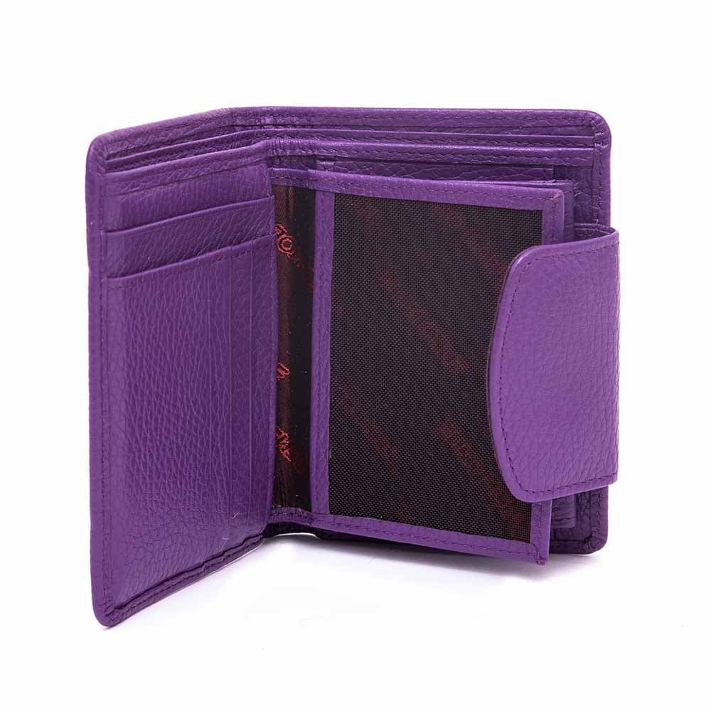 дамско портмоне от естествена фина напа кожа ENZO NORI модел TANGO лилав