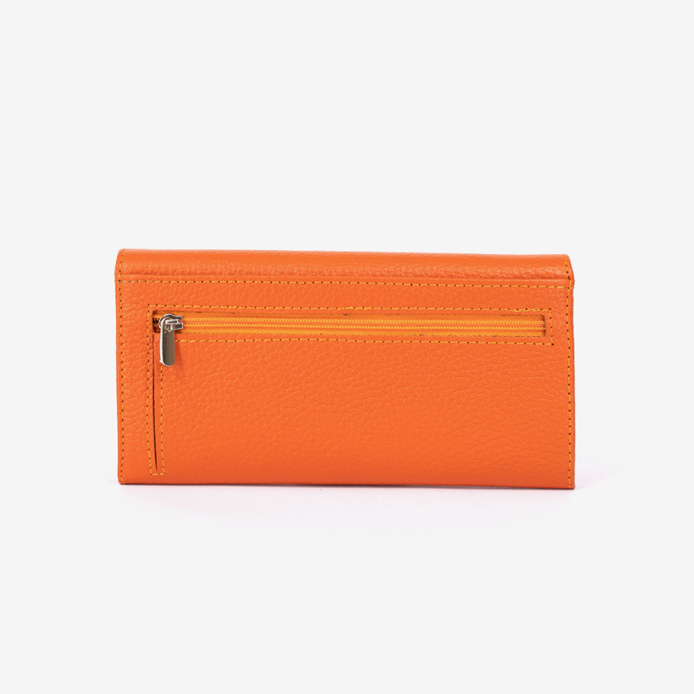 Дамско портмоне ENZO NORI модел VERA естествена кожа оранжев