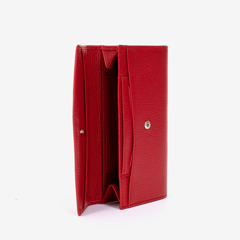 Дамско портмоне ENZO NORI модел VERA естествена кожа червен