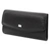 Красиво дамско портмоне oт естествена кожа с множество отделения за карти и документи ENZO NORI модел SUAVE цвят черен