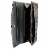Изискано портмоне oт естествена кожа с множество отделения за карти и документи ENZO NORI модел SUAVE цвят змийски златен