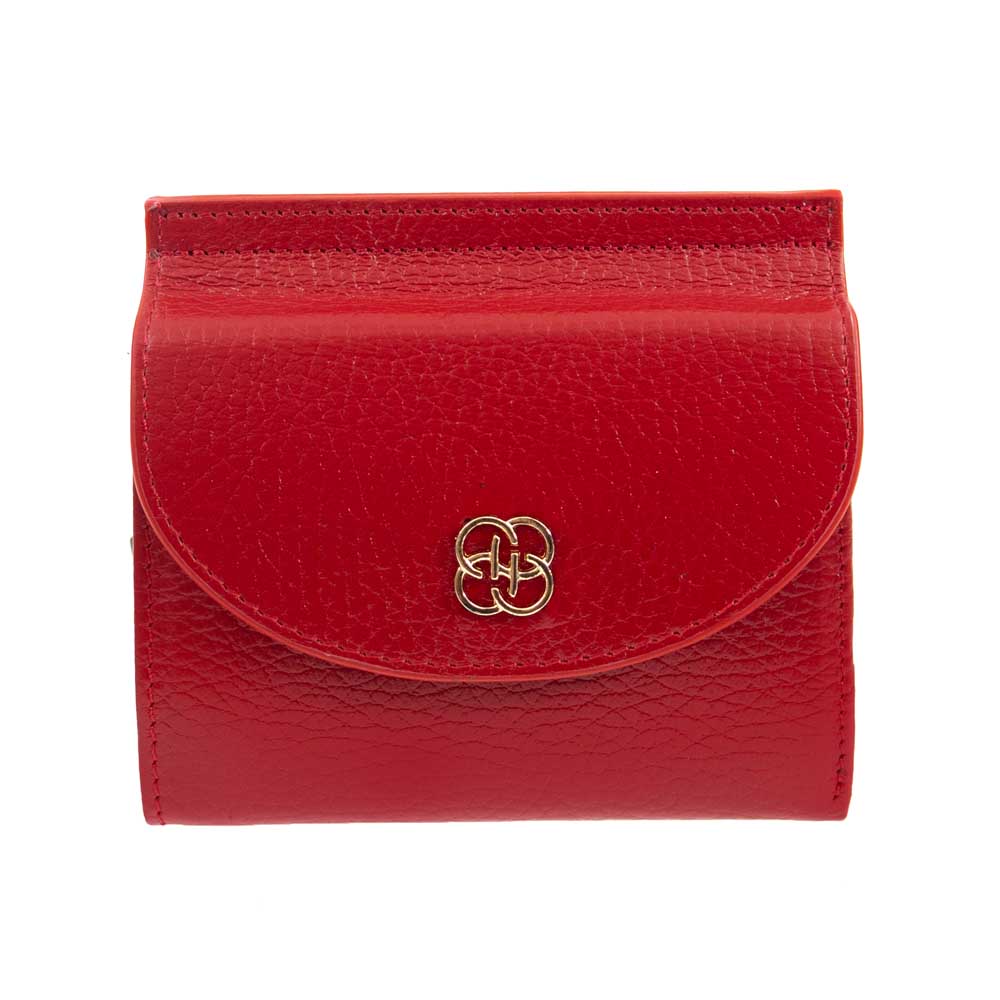Висококачествено малко дамско портмоне от естествена фина напа кожа ENZO NORI модел DOLCE цвят червен