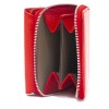 Малко дамско портмоне с цип ENZO NORI модел RIVA естествена кожа червен