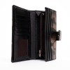 Дамско портмоне ENZO NORI модел CODETTA естествена кожа черна-кафява палитра 