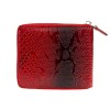 Малко дамско портмоне ENZO NORI модел LEGGERO естествена кожа червен принт