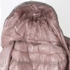 Леко дълго дамско яке с премахваща се качулка модел AZALEA от висококачествен полиестер с биопух цвят сив
